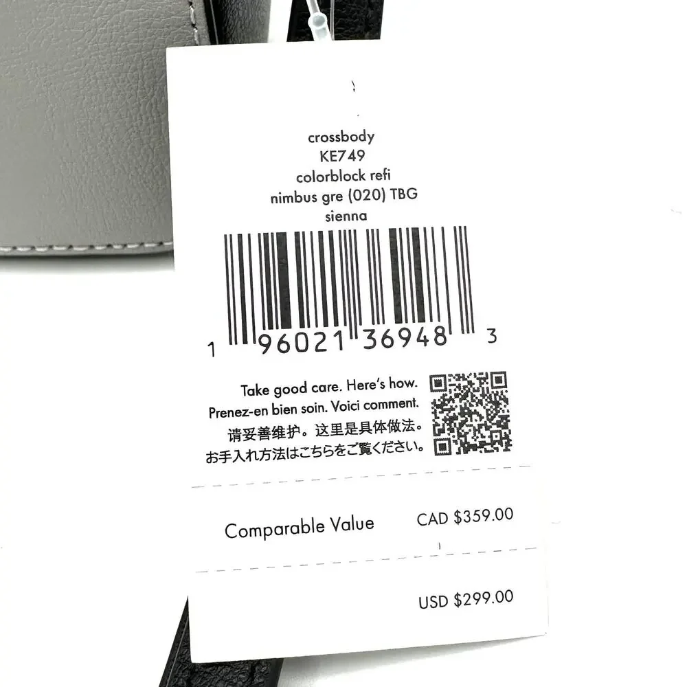 Kate Spade Sienna Crossbody Nimbus Grey Multi	Leather KE749